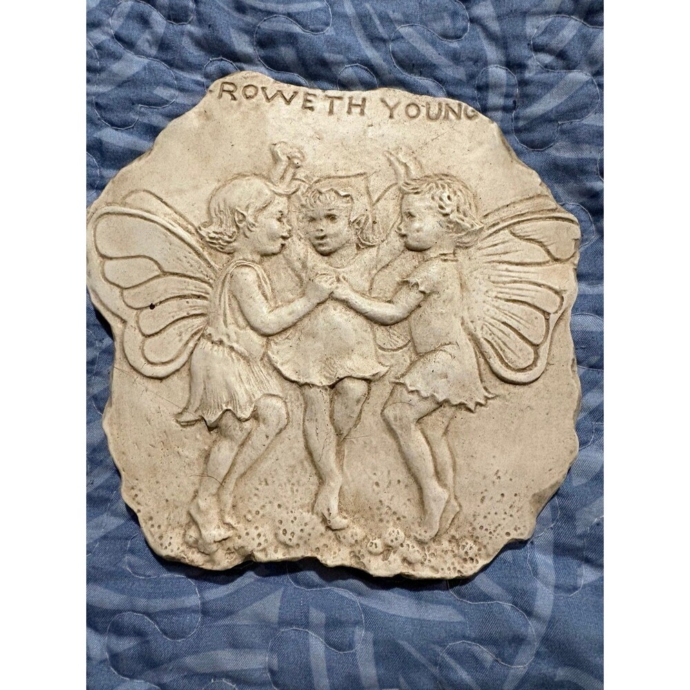 Vintage Hen-Feathers Three Fairies wall plaque